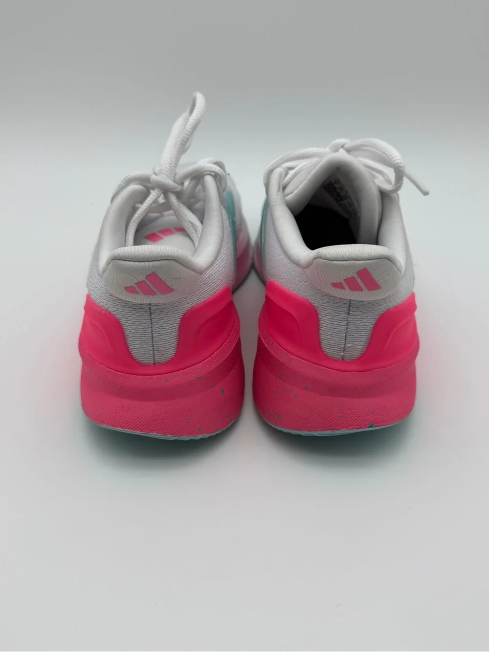 Adidas Girls’ Running Shoes | White/Teal/Pink | GUC | Size 4 | Style JS1097